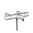 HANSGROHE - Hansgrohe Ecostat Set Mitigeur Thermostatique bain/douche + Douchette à main 105mm 3 jets + Flexible douche 160cm + Support mural, Chrome - vignette