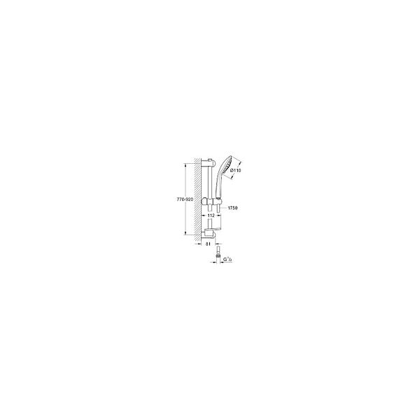 GROHE - Grohe Set bain/douche Mitigeur Essence + Ensemble de douche complet 3 jets Euphoria, Hard Graphite brossé (33624AL1-SET) - large