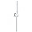 GROHE - Grohe Set de douche Mitigeur thermostatique Grohtherm + Douchette Stick 1 jet, support mural, flexible, Chrome (34169001-CUBESTICK) - vignette