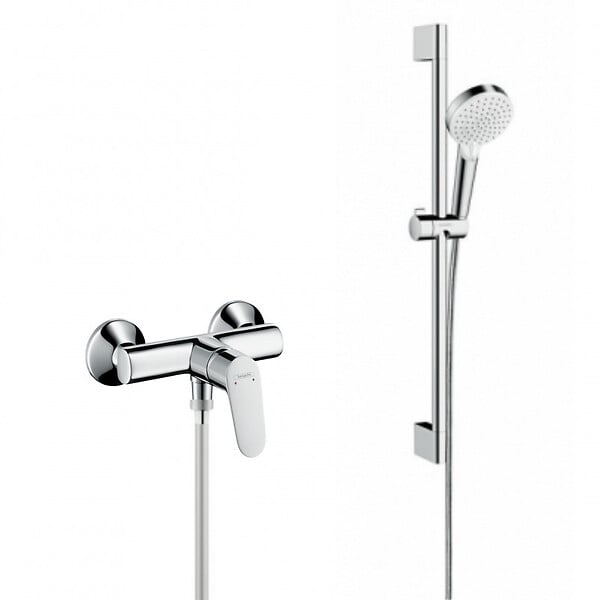 HANSGROHE - Hansgrohe Pack Focus Mitigeur douche + Set de douche Crometta Vario (31960000-CROMETTA) - large