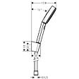 HANSGROHE - Hansgrohe Ecostat Mitigeur thermostatique douche + Douchette à main XXL 105mm 3 jets, Flexible de douche 125cm, support mural - vignette