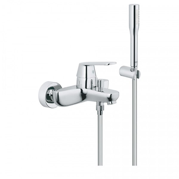 GROHE - Grohe Eurosmart Cosmopolitan  Mitigeur monocommande 1/2" bain/douche avec Douchette à main 1 jet, Chrome (32832000) - large