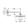 GROHE - Grohe Grohtherm Set de douche encastré avec mitigeur thermostatique, douche de tête 210mm + Douchette avec support mural, Chrome - vignette