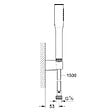 GROHE - Grohe Set bain/douche Mitigeur thermostatique Precision Trend + Douchette stick 1jet Euphoria Cosmopolitan, Chrome (34227002-Euphoria) - vignette