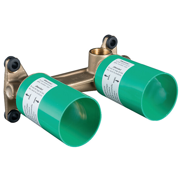 HANSGROHE - Hansgrohe Set Talis E Mitigeur de lavabo encastré mural Bronze brossé + Bonde à écoulement libre + Corps d'encastrement - large