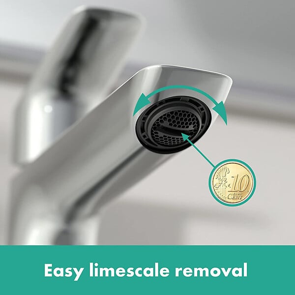 HANSGROHE - Hansgrohe Logis Mitigeur de lavabo XL avec ComfortZone 240, sans tirette ni vidage, Chrome (71258000) - large