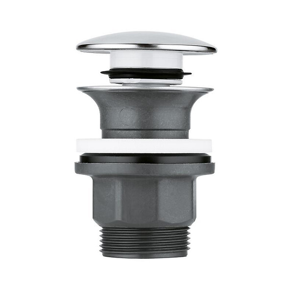 GROHE - Grohe Eurocube Set Mitigeur monocommande 1/2" LavaboTaille XL + Bonde clic clac Grohe pour lavabo avec trop-plein (23406000-CLICCLAC) - large