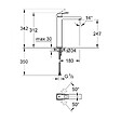 GROHE - Grohe Eurocube Set Mitigeur monocommande 1/2" LavaboTaille XL + Bonde clic clac Grohe pour lavabo avec trop-plein (23406000-CLICCLAC) - vignette