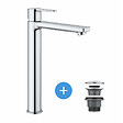 GROHE - Grohe Lineare Set Mitigeur Monocommande Lavabo Taille XL + Bonde clic clac Grohe pour lavabo avec trop-plein (23405001-CLICCLAC) - vignette