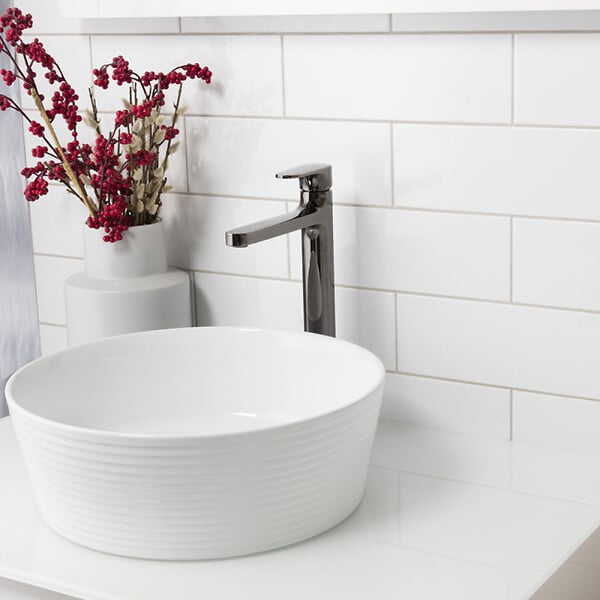 SWISS AQUA TECHNOLOGIES - Swiss Aqua Technologies SAT DARK Mitigeur XL pour lavabo avec levier, Gun metal (SATBSDA285P) - large