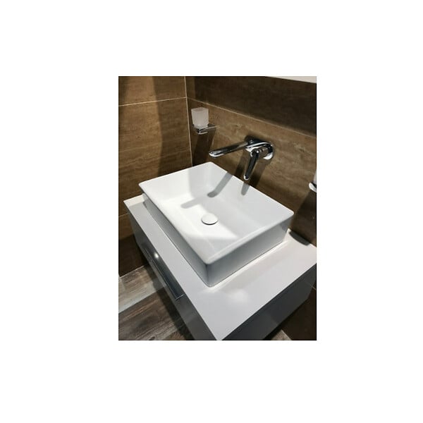TRIOMINI BY GRAVELLI - Triomini by Gravelli Triomini Slim lavabo de comptoir 55x39 cm sans débordement (SLM5539) - large