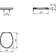 IDEAL STANDARD - Ideal Standard ASTOR - Abattant et couvercle 370x525 mm (W302601) - vignette