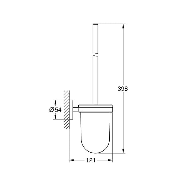 GROHE - Grohe START set porte-balai de WC + dérouleur de papier mural, noir mat (411852430-GroheBlackSet1) - large