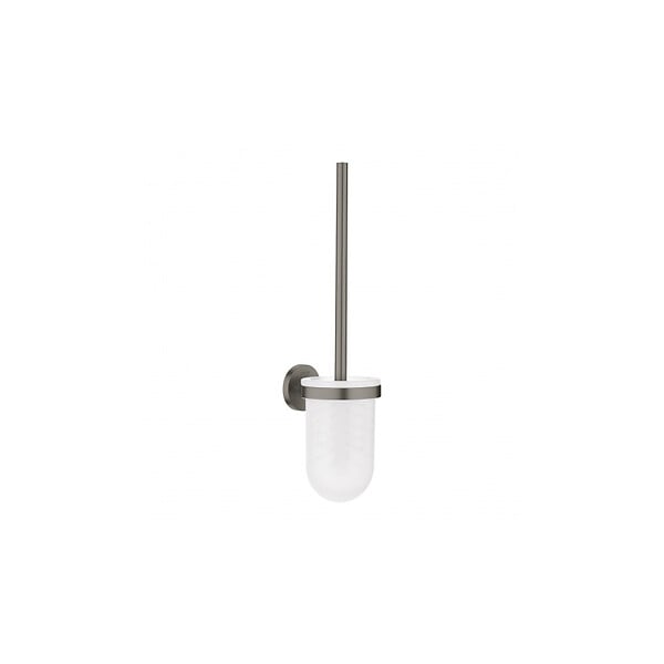GROHE - Grohe Essentials Set d'accessoires WC avec Porte balai WC + Dérouleur de papier mural, Hard Graphite brossé (40374AL1-Essentials) - large