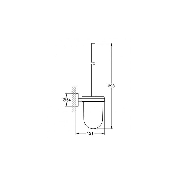 GROHE - Grohe Essentials Set d'accessoires WC avec Porte balai WC + Dérouleur de papier mural, Hard Graphite brossé (40374AL1-Essentials) - large