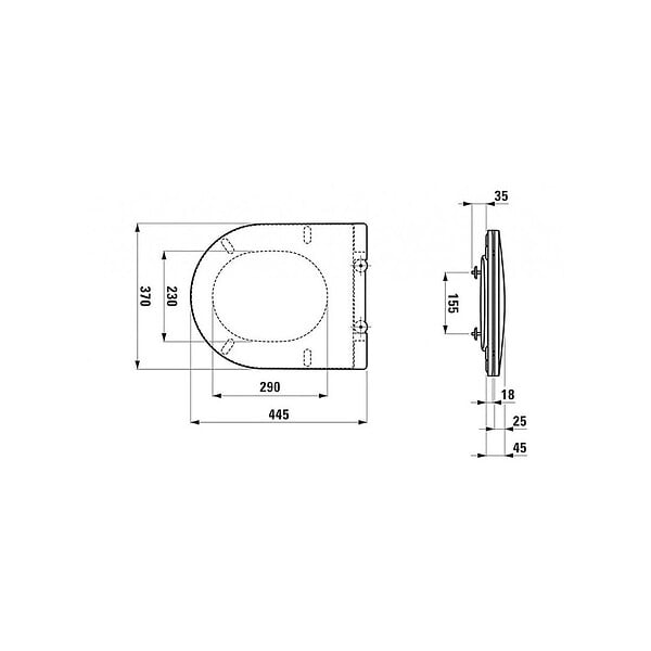 LAUFEN - Laufen Pro, Abattant WC, amovible, blanc (H8989650000001) - large
