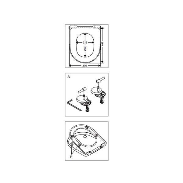 VILLEROY & BOCH - Villeroy & Boch Architectura abattant en Duroplast  (98M9D101) - large