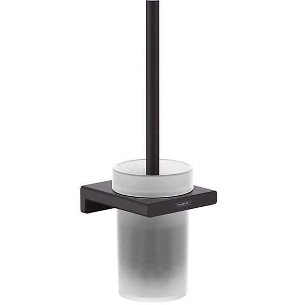 HANSGROHE - Hansgrohe AddStoris Set Brosse de toilette murale + Porte-papier toilette mural avec tablette, Noir mat (41752670-Addstoris) - large