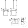 HANSGROHE - Hansgrohe AddStoris Set Brosse de toilette murale + Porte-papier toilette mural avec tablette, Noir mat (41752670-Addstoris) - vignette