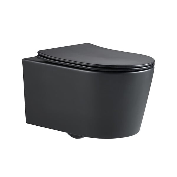 SWISS AQUA TECHNOLOGIES - Swiss Aqua Technologies Brevis Abattant SoftClose, noir mat (SATBREPBKM) - large