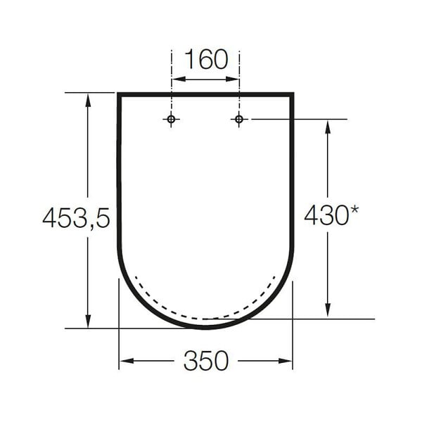 ROCA - Roca The Gap abattant WC SoftClose en Duroplast, surface antibactérienne, blanc (A80147200B) - large