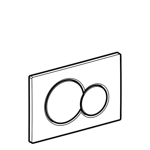 GEBERIT - Geberit Plaque de déclenchement Geberit Sigma01, Noir brillant (115.770.DW.5) - large