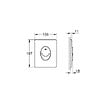 GROHE - Grohe Start Plaque de commande double touche, Noir mat (38964KF0) - vignette