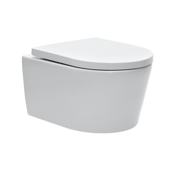 SWISS AQUA TECHNOLOGIES - Swiss Aqua Technologies Pack WC Rapid SL + Cuvette sans bride SAT, fixations invisibles + Plaque Chrome - large