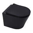 SWISS AQUA TECHNOLOGIES - Swiss Aqua Technologies Pack WC bâti-autoportant + WC Infinitio noir mat sans bride + Abattant softclose + Plaque noire mat (SMART-BlackInfinitio-2) - vignette