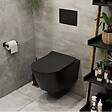GROHE - Grohe Pack WC Bâti Solido + WC sans bride SAT Noir mat + Plaque chrome (AUTOPORTANT-BLACKSAT-1) - vignette