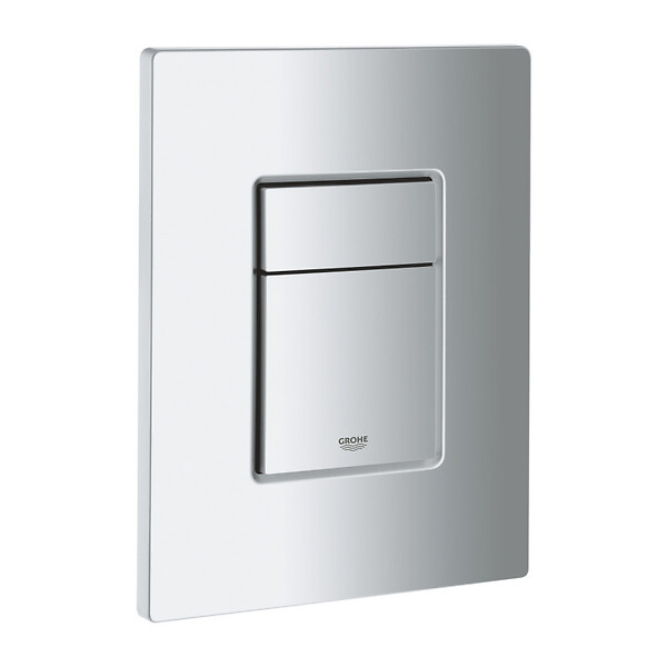 GROHE - Grohe Pack WC Bâti autoportant avec Cuvette Porcher rimless + Abattant + Plaque chrome (ProjectPorcher-1) - large