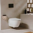GEBERIT - Pack WC Bati Geberit Duofix UP320 + cuvette Roca sans bride + abattant Soft Close + Plaque Chrome (GebOna-N) - vignette