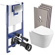 VILLEROY & BOCH - ViConnect Pro S Pack WC Bâti Villeroy & Boch + WC Swiss Aqua Technologies sans bride, fixations invisibles + Plaque + habillage - vignette