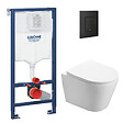 GROHE - Grohe Pack WC Rapid SL + WC Swiss Aqua Technologies Infinitio sans bride + Plaque de commande noir mat  (RapidSL-Infinitio-KF0) - vignette