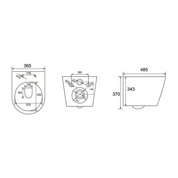 GROHE - Grohe Pack WC Rapid SL + WC Swiss Aqua Technologies Infinitio sans bride + Plaque de commande noir mat  (RapidSL-Infinitio-KF0) - large