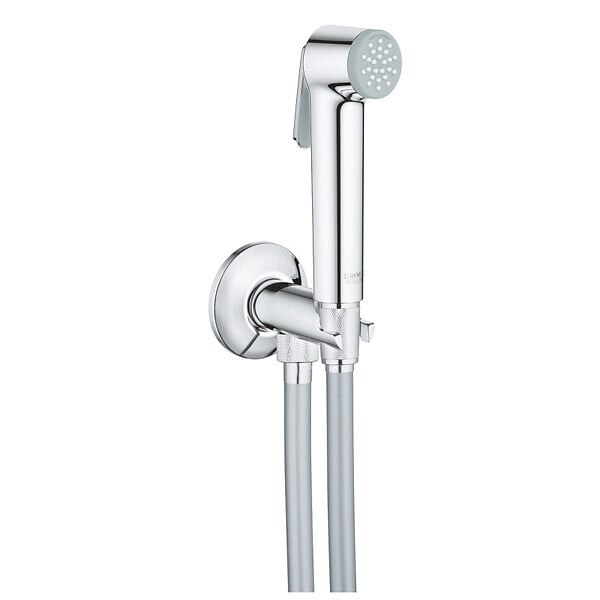 GROHE - Grohe Pack WC Bâti-support Rapid SL + WC sans bride Brevis + Abattant softclose + Douchette bidet + Plaque chrome - large