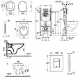 GROHE - Grohe Pack WC Bâti Autoportant Rapid SL + WC sans bride Vitra Normus + Abattant softclose + Plaque chrome (ProjectNormusRimless-1) - vignette