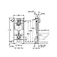 GROHE - Grohe Pack WC Bâti Autoportant Rapid SL + WC sans bride Vitra Normus + Abattant softclose + Plaque chrome - vignette