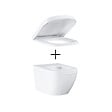 GROHE - Grohe Pack WC Euro Ceramic sans bride Triple Vortex blanc alpin + Rapid SL autoportant NF + plaque chrome (ProjectEuroCeramic-1) - vignette