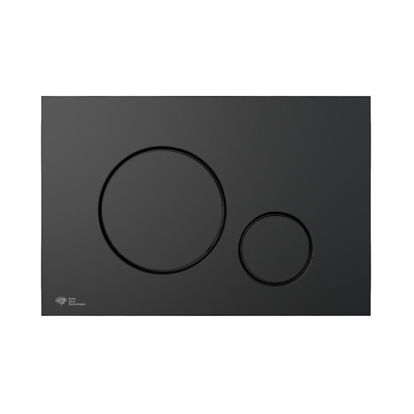 SWISS AQUA TECHNOLOGIES - Swiss Aqua Technologies Pack WC bâti-autoportant + WC SAT Infinitio sans bride fixations invisibles + Abattant softclose + Plaque noir mat - large