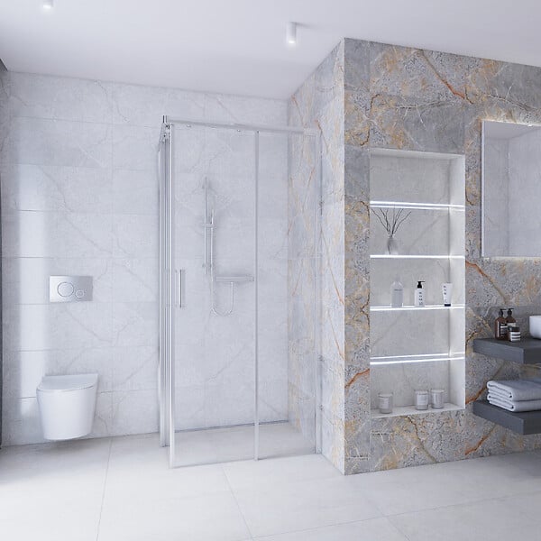 GEBERIT - Pack Bati-support Geberit 112cm + WC sans bride Swiss Aqua Technologies Brevis + Abattant ultra-fin (BREVISGEB1) - large