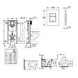 GROHE - Grohe Pack WC Bâti Autoportant Solido + Cuvette Bello + Abattant soft close  + Plaque Chrome (AUTOPORTANT-BELLO-1) - vignette