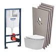 SWISS AQUA TECHNOLOGIES - Swiss Aqua Technologies Pack WC Rapid SL + cuvette sans bride SAT, fixations cachées + plaque Skate chrome + Set habillage - vignette
