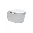 SWISS AQUA TECHNOLOGIES - Swiss Aqua Technologies Pack WC bâti-autoportant + WC SAT sans bride fixations invisibles + Abattant softclose + Plaque blanche (SMART-SATrimless-9) - vignette