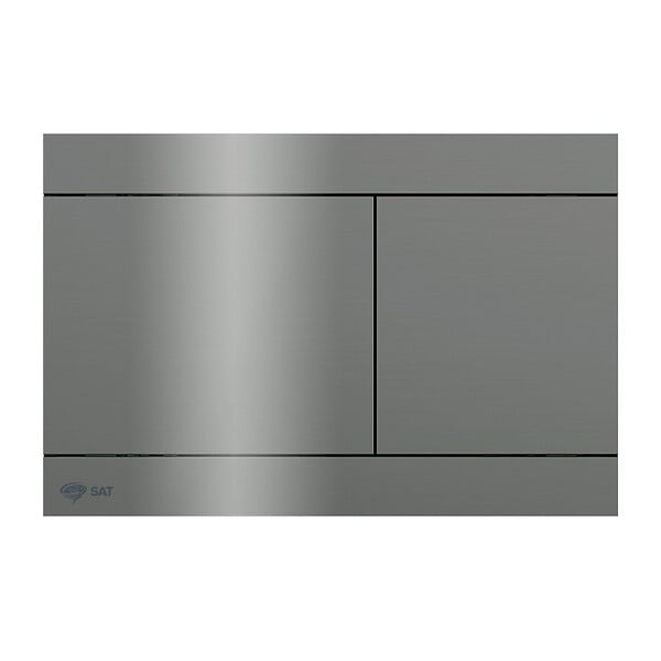SWISS AQUA TECHNOLOGIES - Swiss Aqua Technologies Pack WC bâti-autoportant + WC Infinitio sans bride + Abattant softclose + plaque en acier inoxydable, revêtement PVD, Gun Metal - large