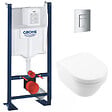 GROHE - Pack WC Rapid SL autoportant + WC sans bride Architectura, fixations invisibles + Plaque chrome (ProjectArchi3-1-SP) - vignette
