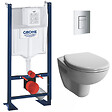 GROHE - Grohe Pack WC Bâti Autoportant Rapid SL + WC Vitra Normus + Abattant softclose + Plaque chrome - vignette