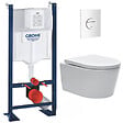 GROHE - Grohe Pack WC Rapid SL autoportant + WC sans bride SAT, fixations cachées + Plaque Nova - vignette