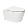 SWISS AQUA TECHNOLOGIES - Swiss Aqua Technologies Pack WC bâti-autoportant + WC SAT sans bride fixations invisibles + Abattant softclose + Plaque blanche (SMART-Brevis-M270) - vignette