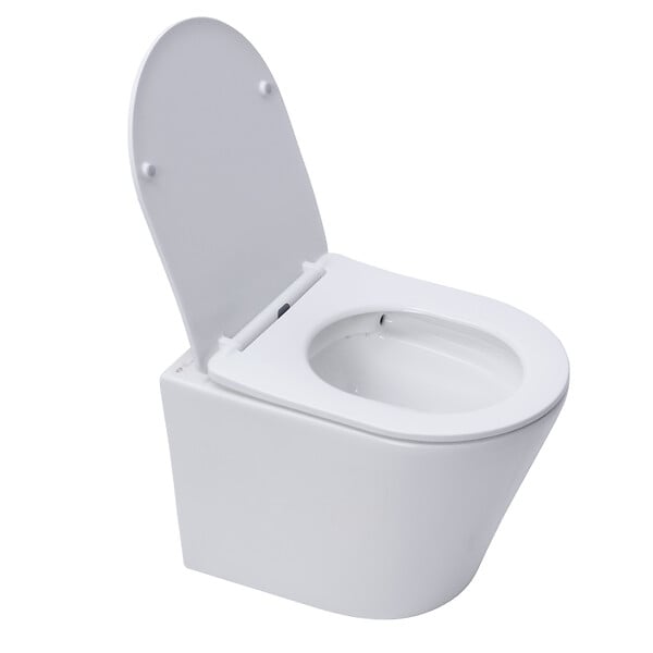 GROHE - Grohe Pack WC Bati support autoportant + WC SAT sans bride + Abattant Soft close + Plaque chrome (Autoportant-Infinitio-1) - large